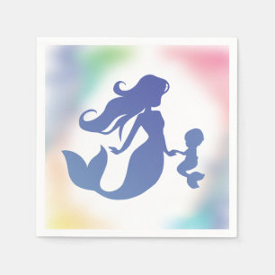 Mermaid Baby Shower Under the Sea Pastel Napkin
