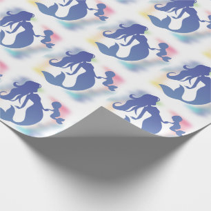 Mermaid Baby Shower Under the Sea Pastel Wrapping Paper