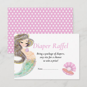 Mermaid baby shower under the sea raffel invitation