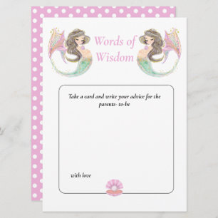 Mermaid baby shower under the sea Wisdom Invitation