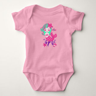 Mermaid Babygrow for New Born Girls Baby Bodysuit