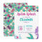 Mermaid Bash Birthday Invitation Teal Gold Purple