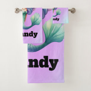 Mermaid Bath Towel Set