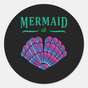 Mermaid Beach Bikini Carnival Shell BH Gift Idea Classic Round Sticker