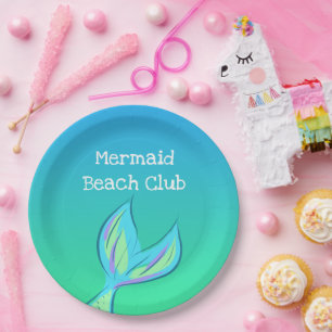 Mermaid Beach Club Paper Plate