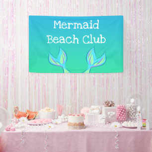 Mermaid Beach Club Party Banner