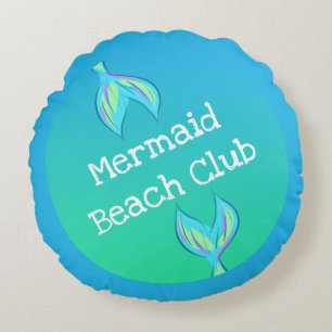 Mermaid Beach Club Round Cushion