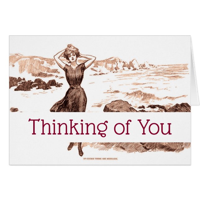 Mermaid Beach Gibson Girl Victorian Antique (Front Horizontal)