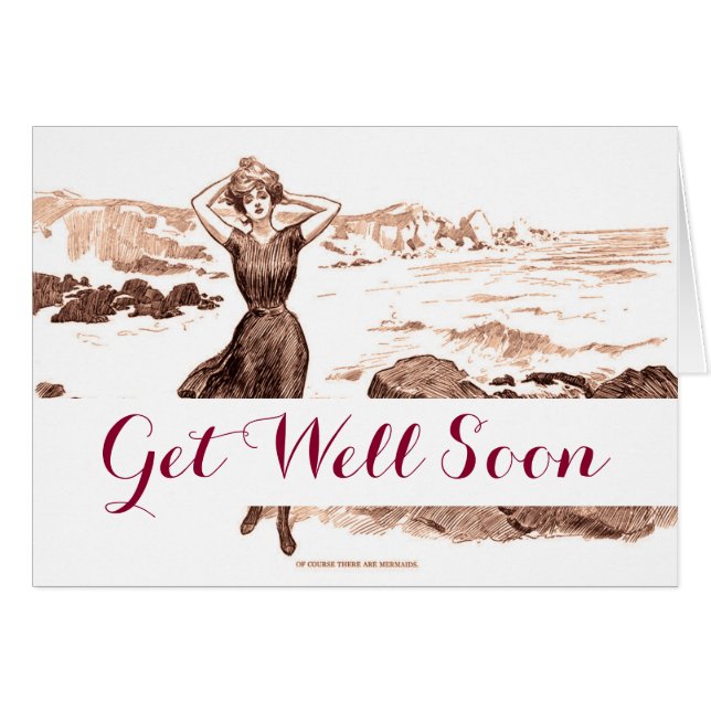 Mermaid Beach Gibson Girl Victorian Antique (Front Horizontal)