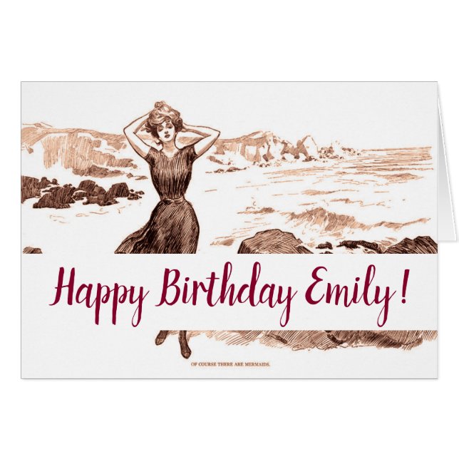 Mermaid Beach Gibson Girl Victorian Antique (Front Horizontal)