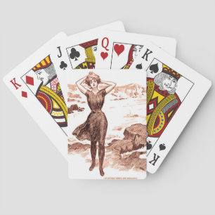 Mermaid Beach Gibson Girl Victorian Antique Playing Cards