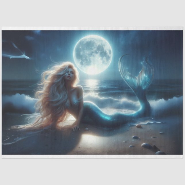 Mermaid Beach Moonlight Tissue Paper (Front)
