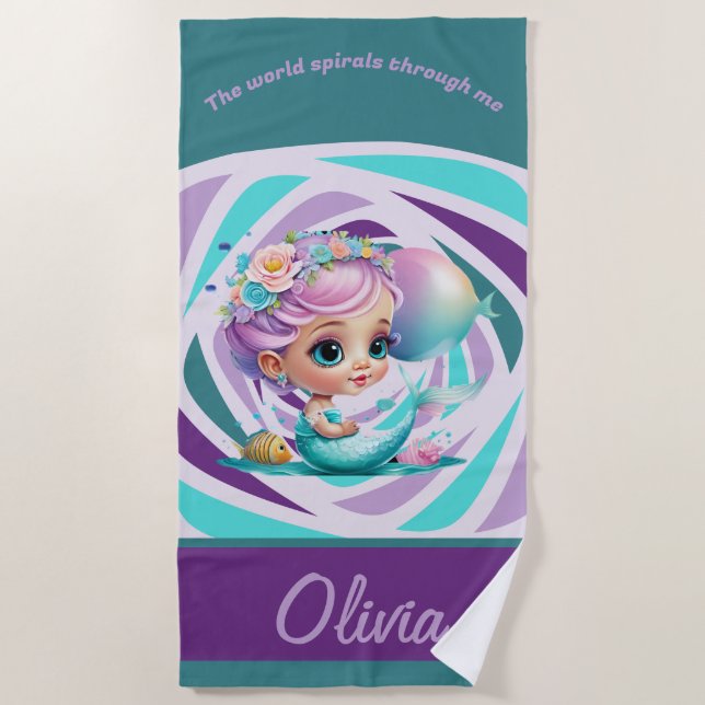 mermaid beach towel (Front)