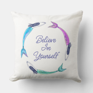 Mermaid - believe in yourself cushion