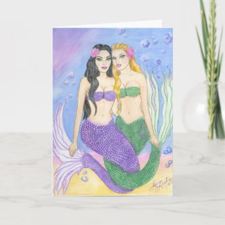 Mermaid Best Friends Card