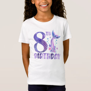 Mermaid Birthday 8th Birthday T-Shirt