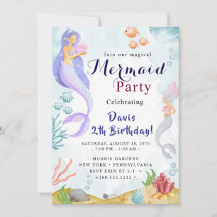 Mermaid Birthday Bash Invitation
