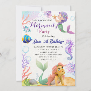Mermaid Birthday Bash Invitation