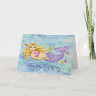 Mermaid birthday card