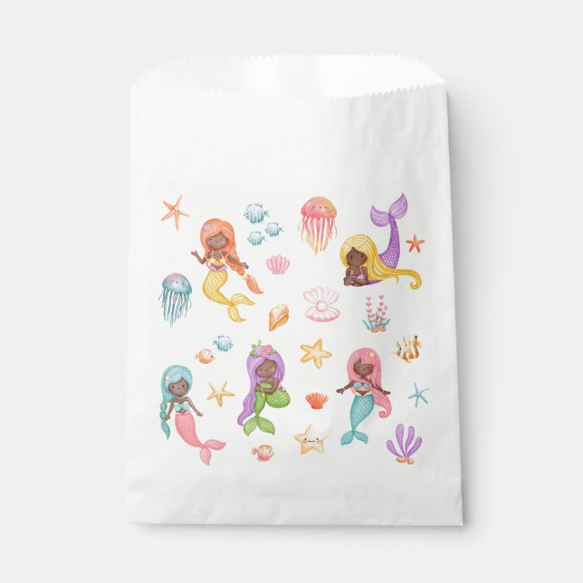 Mermaid Birthday Favour Bags (Front)