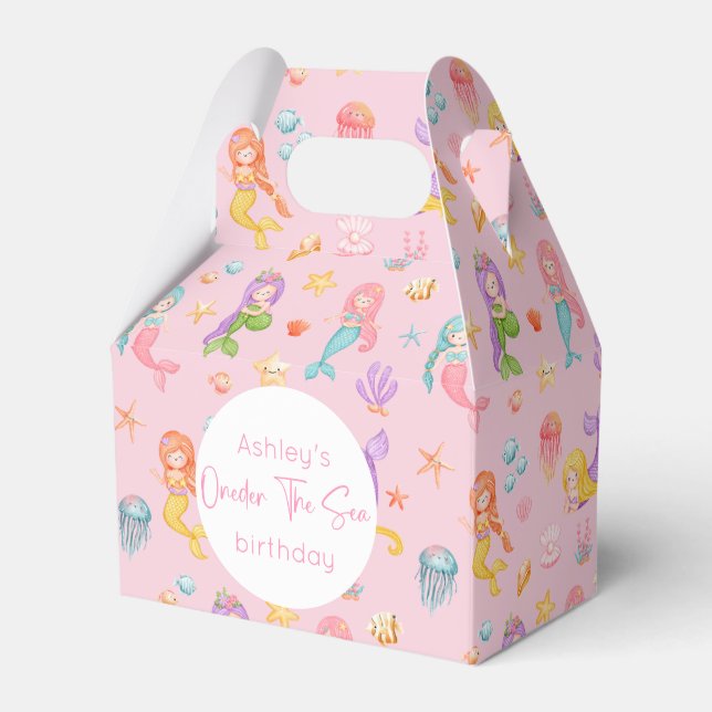 Mermaid Birthday Favour Box (Front Side)