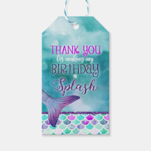 Mermaid Birthday Favour Tag