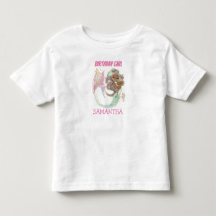 Mermaid Birthday Girl White nautical Toddler T-Shirt