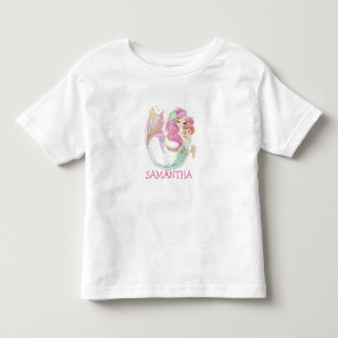 Mermaid Birthday Girl White UNDER THE SEA Toddler  T-Shirt