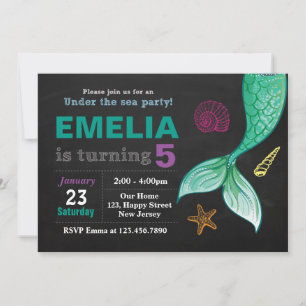 Mermaid Birthday invitation