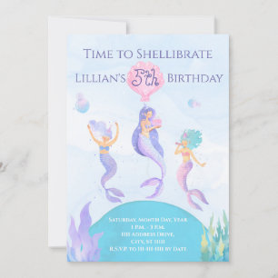 Mermaid Birthday Invitation