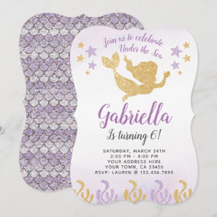Mermaid Birthday Invitation