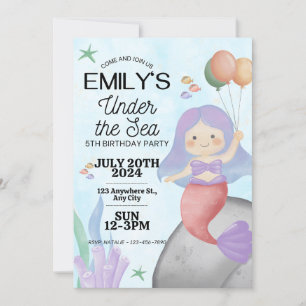 Mermaid Birthday Invitation