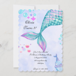 Mermaid Birthday Invitation