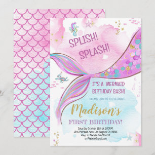 Mermaid Birthday Invitation