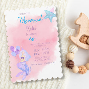 Mermaid Birthday Invitation