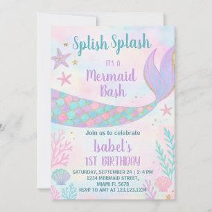 Mermaid Birthday Invitation