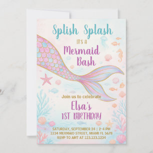 Mermaid Birthday Invitation