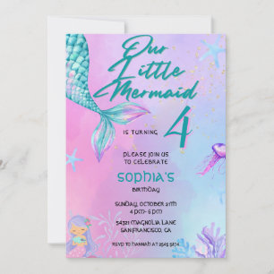 Mermaid Birthday Invitation