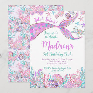 Mermaid Birthday Invitation