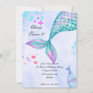 Mermaid Birthday Invitation
