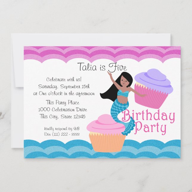Mermaid Birthday Invitation (Front)