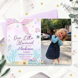 Mermaid Birthday Invitation Under The Sea 