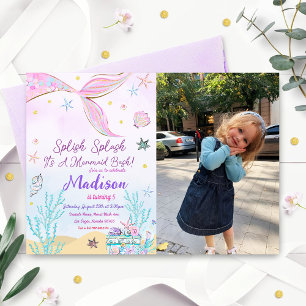 Mermaid Birthday Invitation Under The Sea