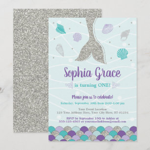 Mermaid Birthday Invitation Under the Sea