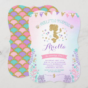 Mermaid Birthday Invitation Under The Sea Party