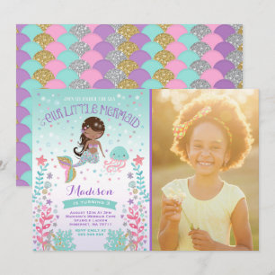 Mermaid Birthday Invitation Under The Sea Party