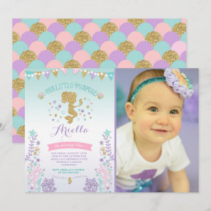 Mermaid Birthday Invitation Under The Sea Party