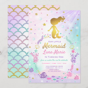 Mermaid Birthday Invitation Under The Sea Party