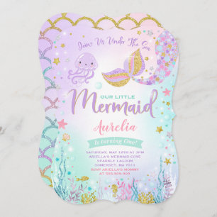 Mermaid Birthday Invitation Under The Sea Party