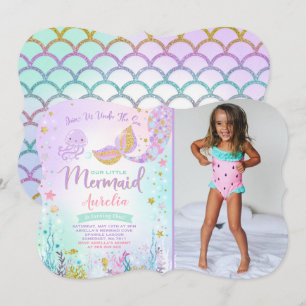 Mermaid Birthday Invitation Under The Sea Party